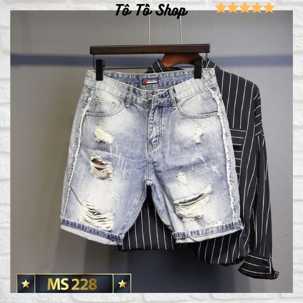 Quần Short Jean Nam Chất Bò Co Giãn❤️FREESHIP❤️Quần Đùi Nam thời trang cao cấp (kèm hình thật) Tô Tồ Shop - MQ228
