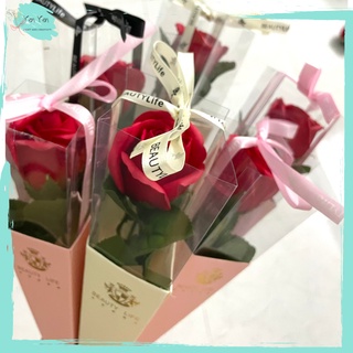 Sỉ 10 bông hoa hồng sáp thơm hộp mica