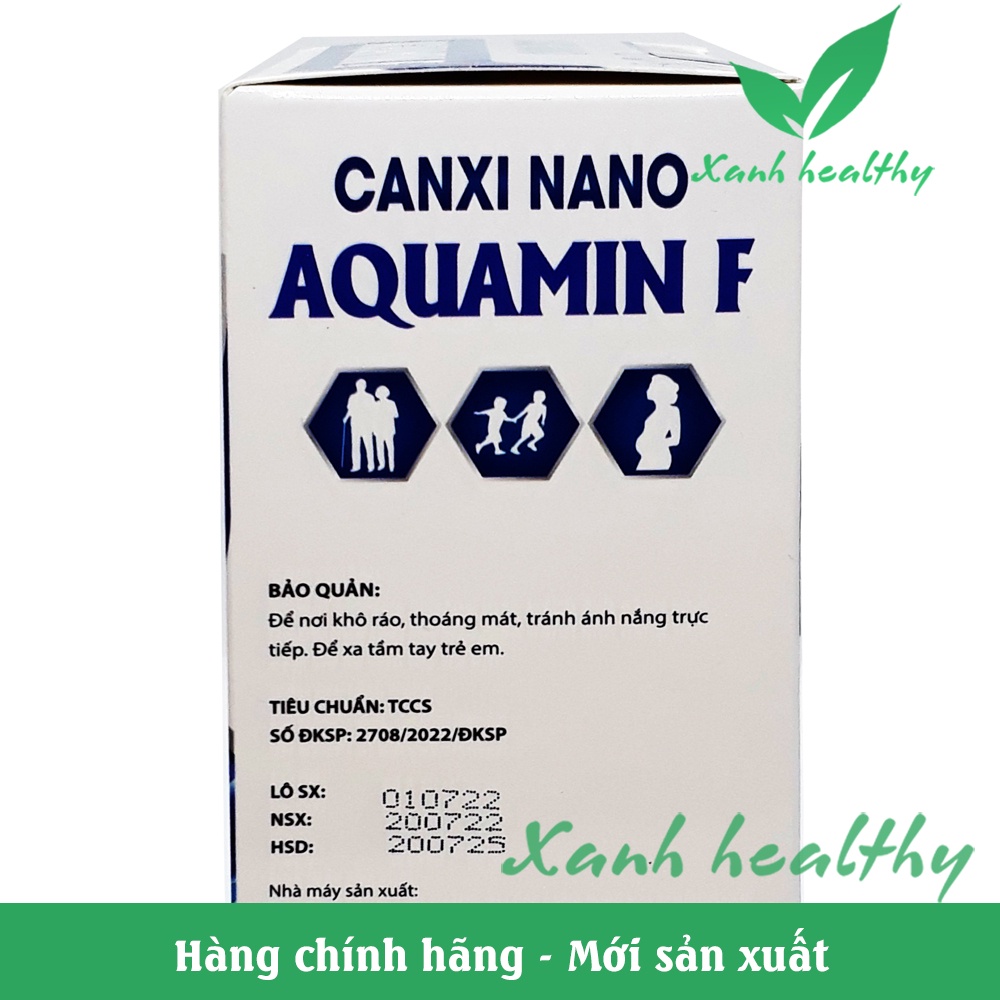 Viên Uống Canxi Aquamin F 800mg bổ sung Vitamin D3, dầu cá Canxi tảo biển đỏ Phát triển hệ xương - Hộp 30 viên