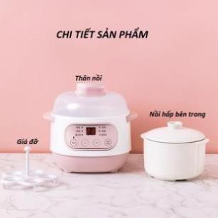 <<Daisy House>>Nồi Hầm Cháo, Kho Cá Chậm, Hầm Cách Thủy, Ninh Cháo Cho Bé 4In 1 Tiện Dụng Cho Gia Đình Bạn