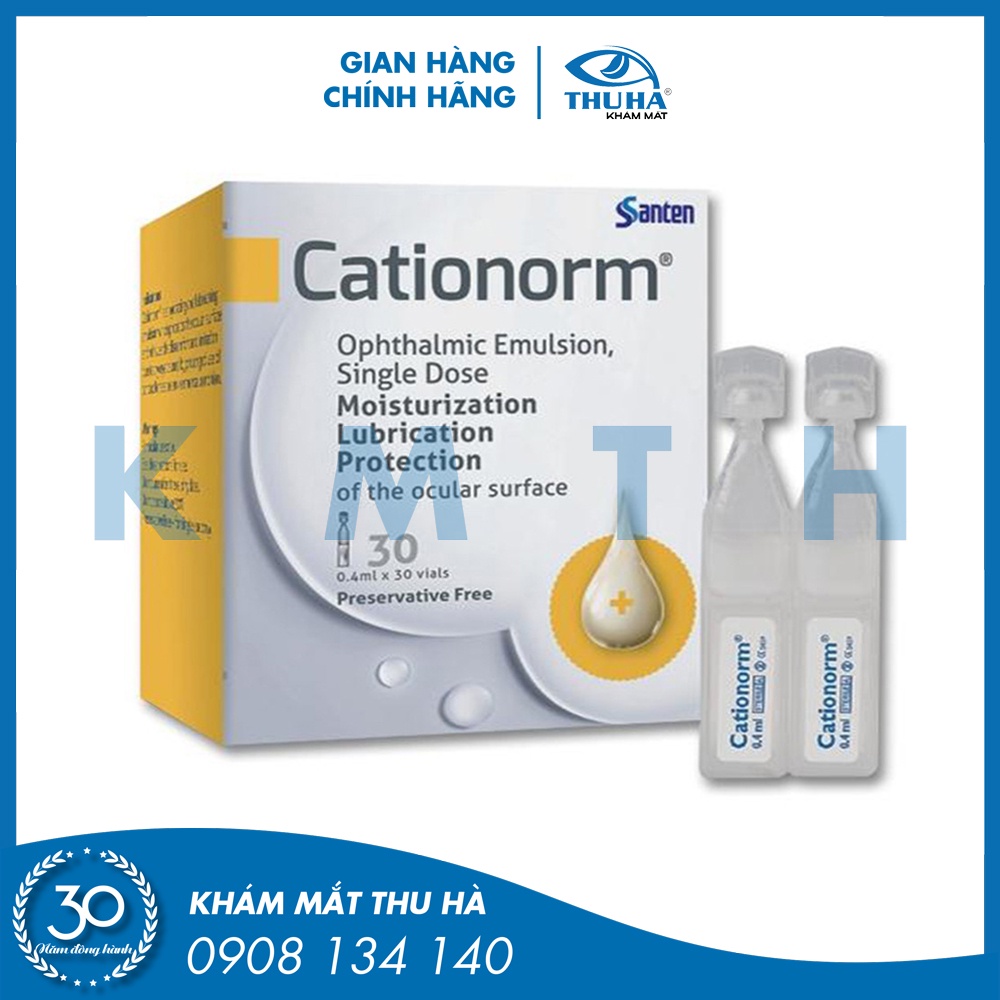 Nhũ tương nhỏ mắt, ống đơn liều CATIONORM® Pháp