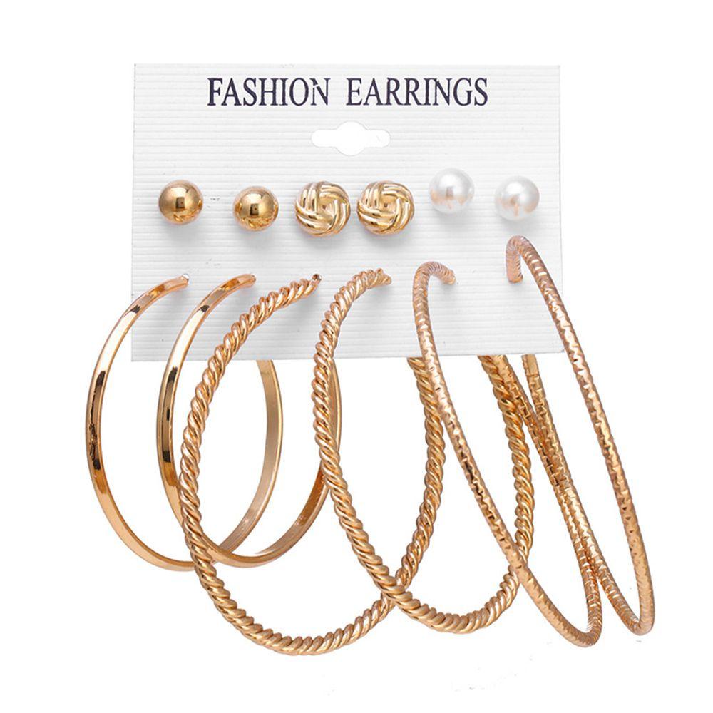 Bộ Khuyên Tai Tròn Phong Cách Bohemian Đơn Giản Dành Cho Nữ|Khuyên Tai Phong Cách Hàn Quốc