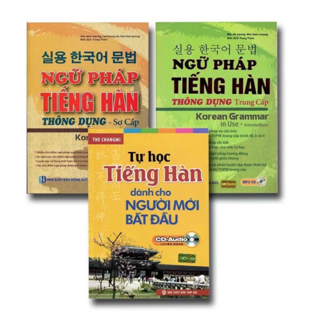 Combo Sách Ngữ Pháp Tiếng Hàn Thông Dụng Sơ - Trung Cấp -Tự học tiếng hàn