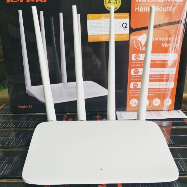 Bộ Phát WiFi Không Dây Tenda 300Mbps 4 Ăng Ten F6 , Hàng Mới Chính Hãng BH36T