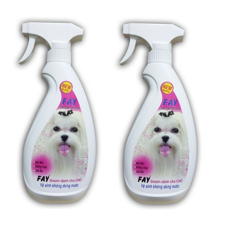Xịt Vệ Sinh Khử Mùi Dưỡng Lông Giữ ẩm Diệt Khuẩn Cho Chó Fay Groom For Dog 350ml