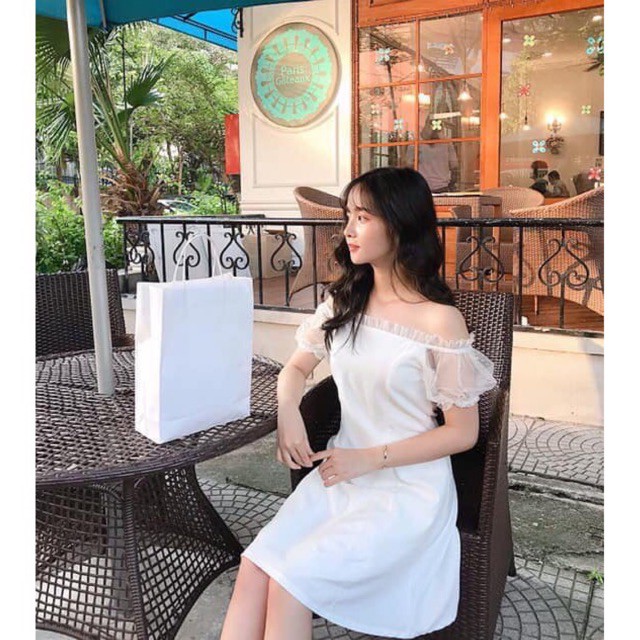 Đầm dự tiệc đính chuỗi hạt ngắn tay | BigBuy360 - bigbuy360.vn