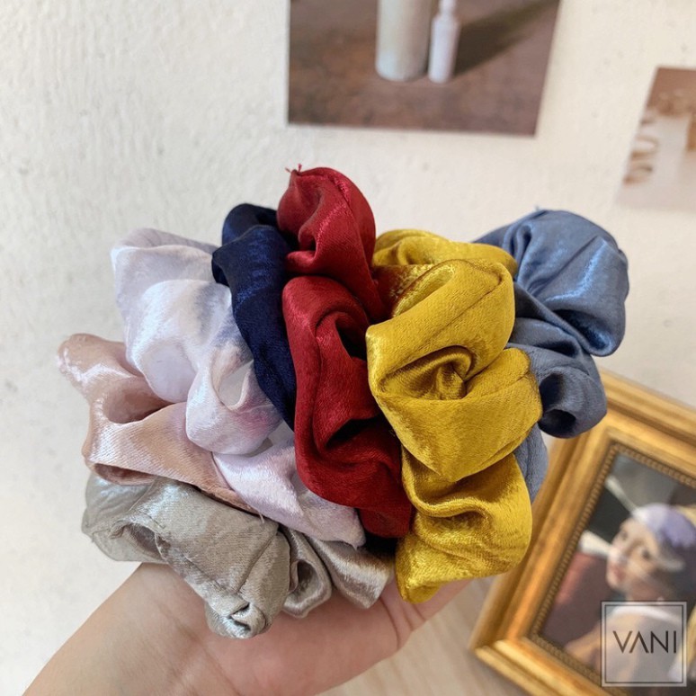 DÂY CỘT TÓC VẢI LỤA SCRUNCHIES MÀU XINH HOT TREND 2019