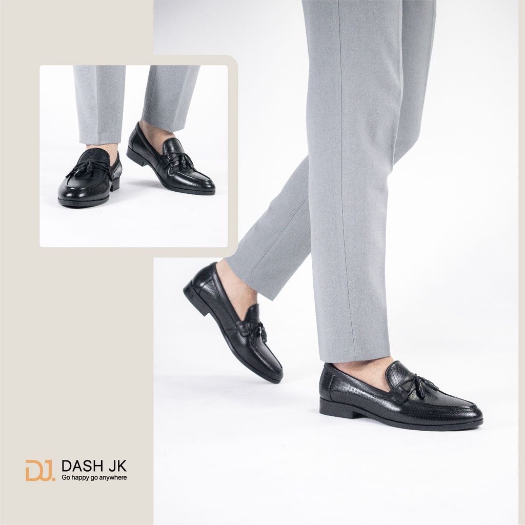 Giày Loafer Nam Công Sở Họa Tiết Đục Lỗ DASH JK Dio - D02