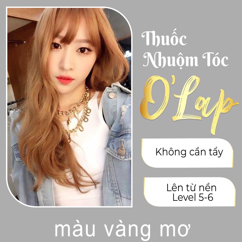 Thuốc nhuộm tóc vàng mơ không cần tẩy tại nhà giá rẻ chính hãng OLAP OL35