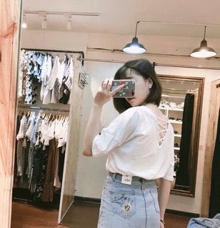Áo đan dây xẻ vạt sau ❤️