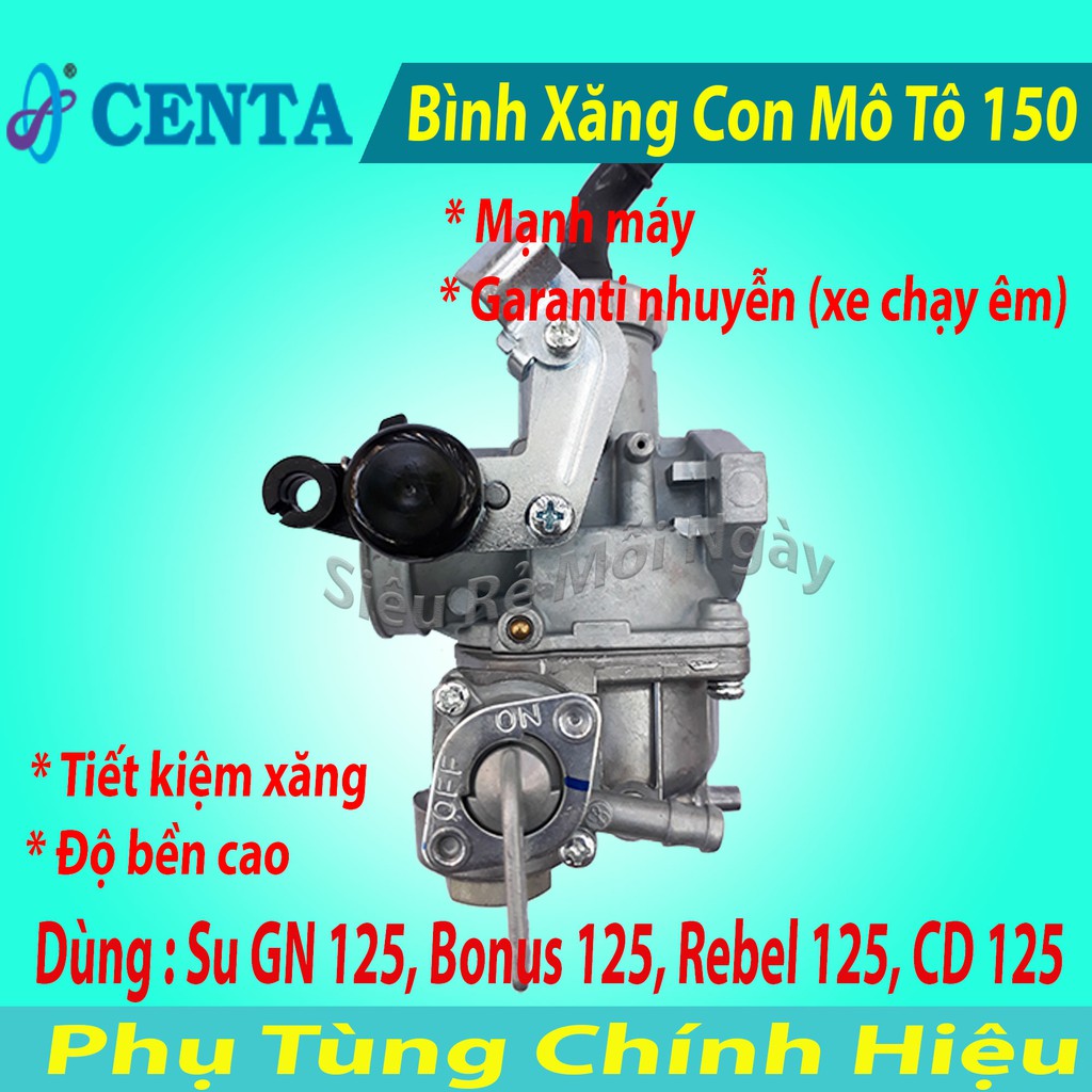 Bình Xăng Con Mô Tô 150 Su GN 125, Bonus 125, Rebel 125, CD 125 Tiết Kiệm Xăng