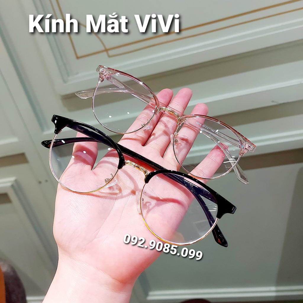 Gọng kính cận thời trang nữ dáng kính vừa chất liệu nhựa dẻo V214 - Nhận cắt cận viễn loạn Kính mắt ViVi