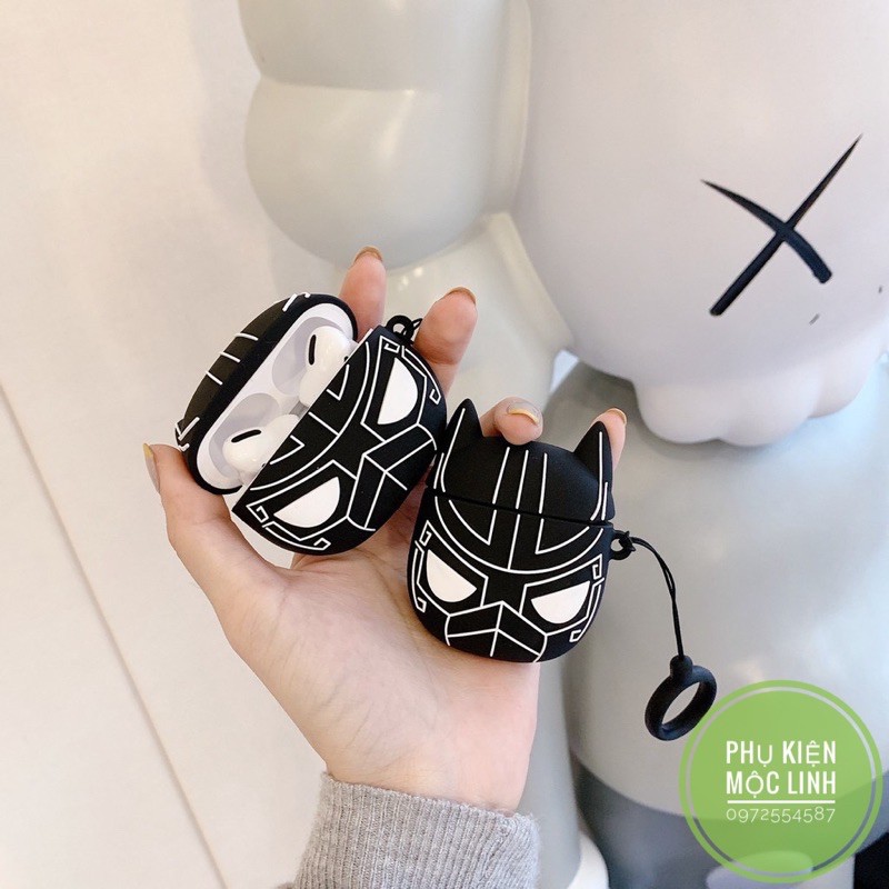 ☘️Tặng kèm móc treo☘️Case Airpod 1 2 Black Panther - Vỏ bao bọc Cover đựng tai nghe không dây Airpods Báo đen