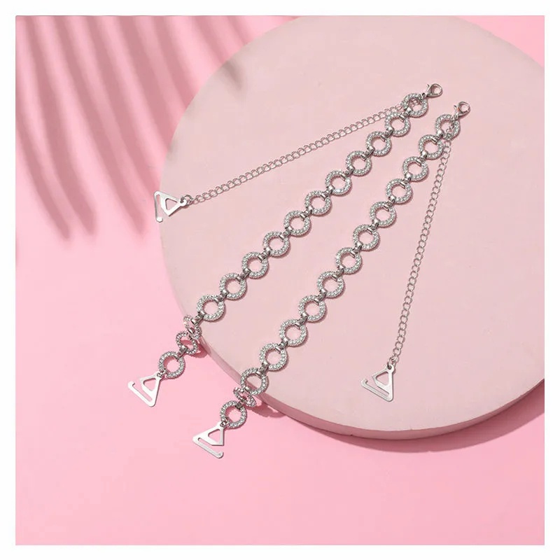 1808899     Dây Xích Hợp Kim Nhôm Đính Đá Chất Lượng Cao