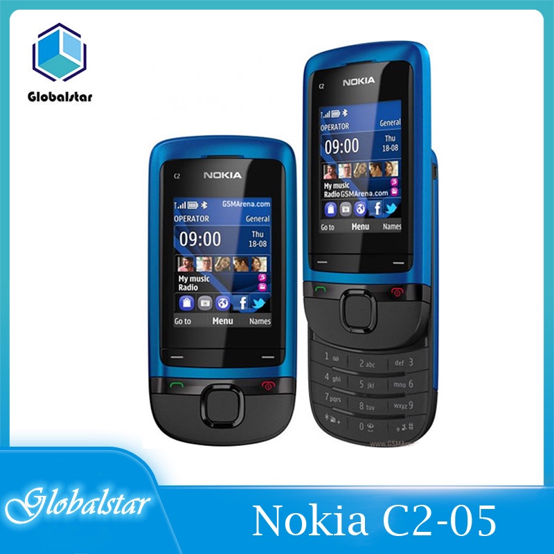 Điện thoại Nokia C2-05 Nắp Trượt - Hàng Chính Hãng - Kèm Pin Sạc bảo hành 6 tháng