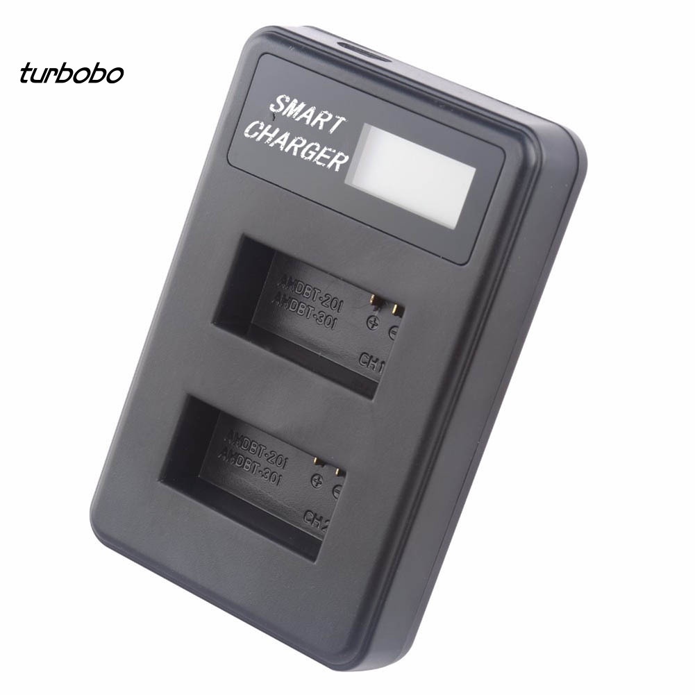 Bộ sạc pin turbo kép màn hình LCD cho máy ảnh GoPro Hero 3 3+ AHDBT-201 AHDBT-301