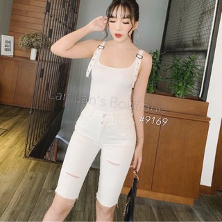 [HÀNG HÓT] Quần jean lửng nữ màu trắng trẻ trung