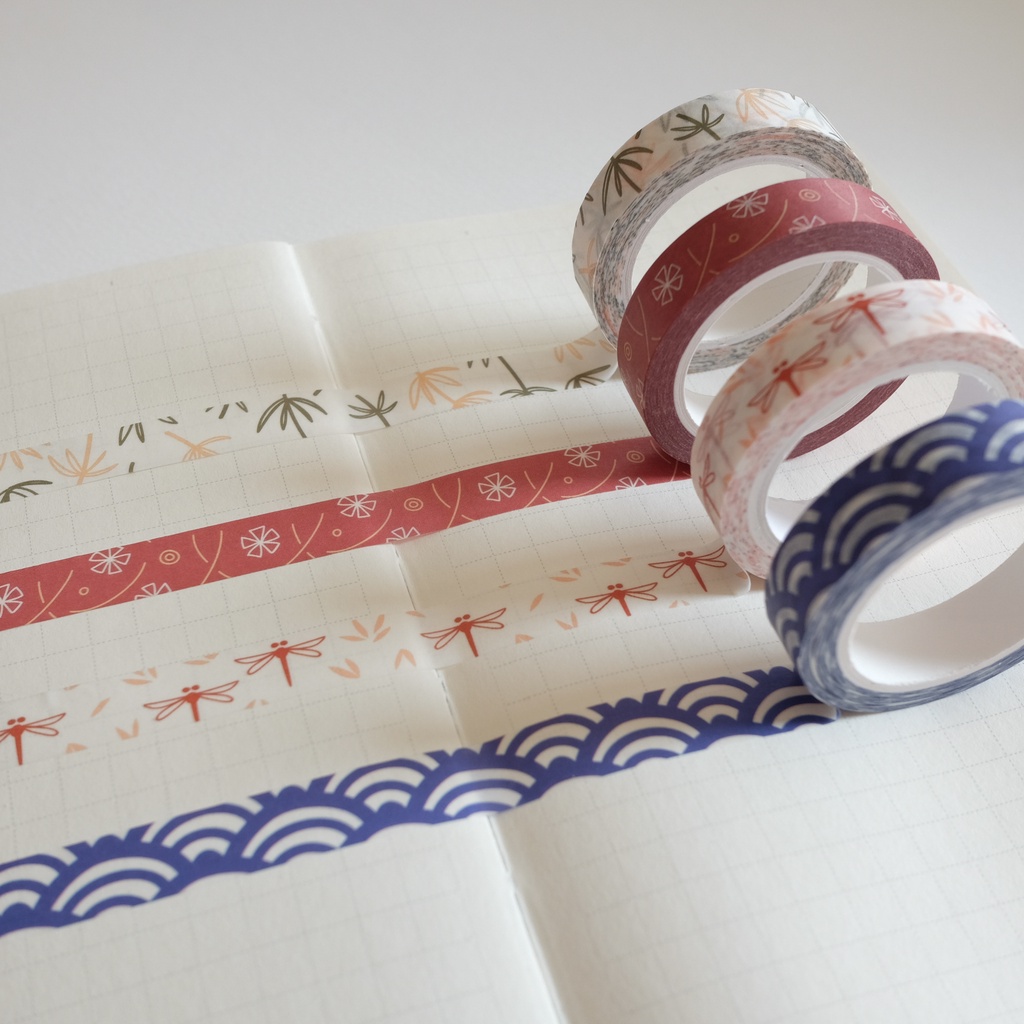 Washi tape (băng keo giấy) họa tiết bốn mùa Nhật Bản 🦋 | A Book of Tea 2022 series