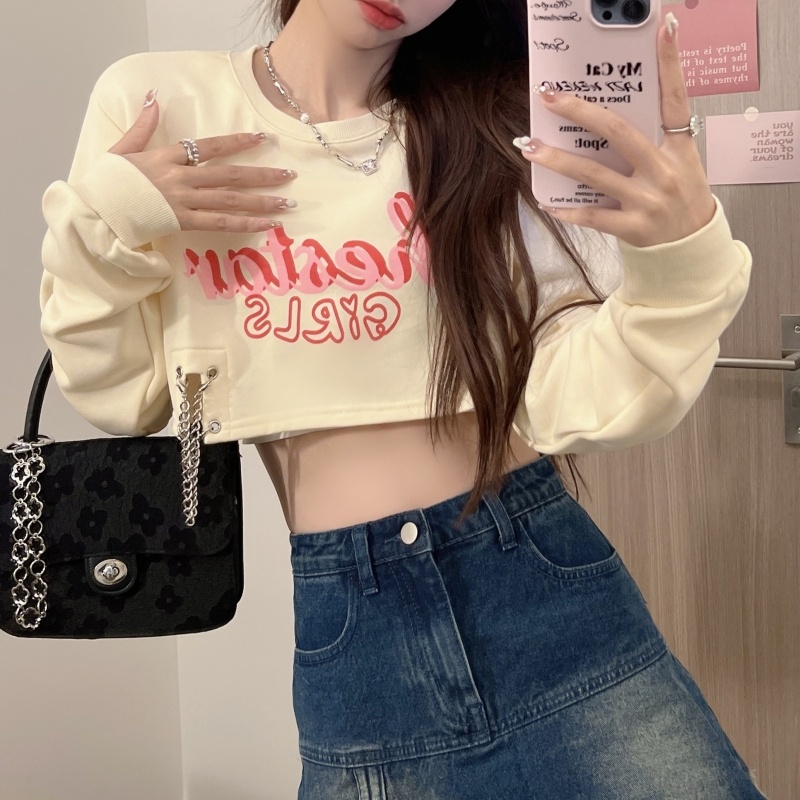 ZHELIHANGFEI Áo Thun Tay Dài In Hình Thời Trang Dành Cho Nữ