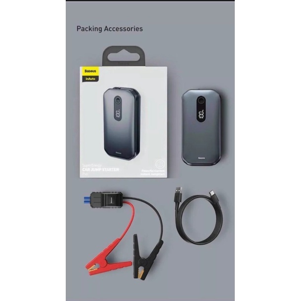 BH 12 Tháng Bộ pin sạc dự phòng kích nổ ắc quy xe ô tô, xe máy 12V Baseus 8000mAh - Bộ Kích Bình Ô Tô Xe Máy
