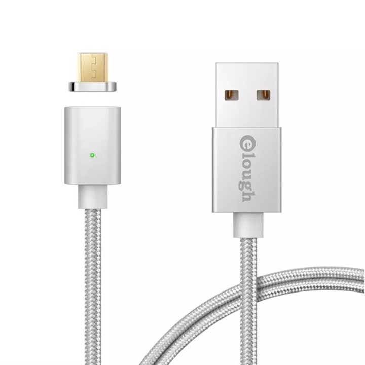 Sạc Cáp Nhanh Hít Nam Châm Elough 2.4A Model E04 Chui MicroUSB, Lightning, Type C Chính Hãng