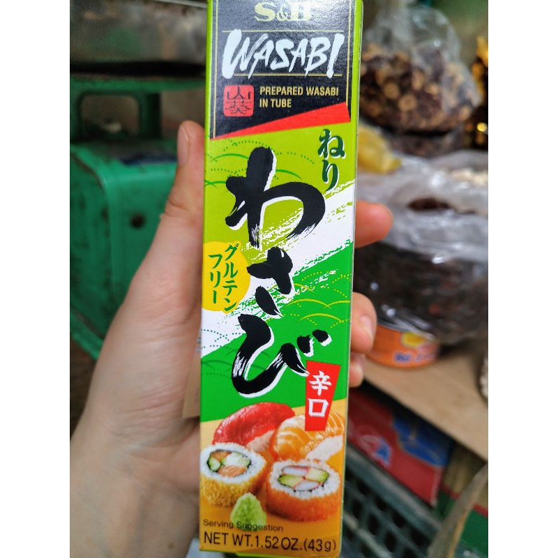 Wasabi - mù tạt vàng hiệu S&amp;B của Nhật 43g