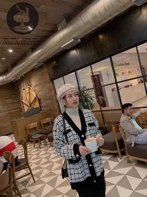 ÁO KHOÁC LEN CARDIGAN KẺ CARO HOT HIT | BigBuy360 - bigbuy360.vn