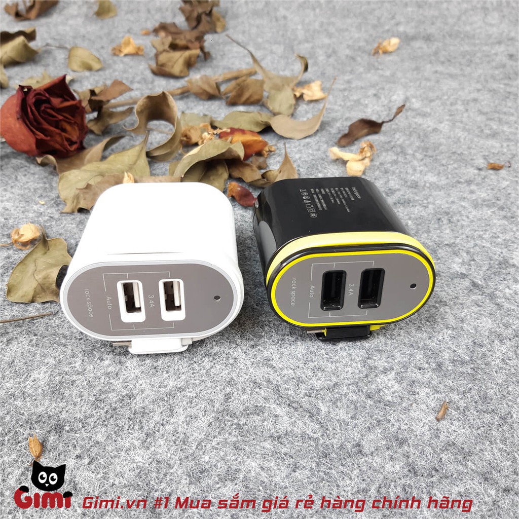 [Quickcharge Chính hãng] Củ sạc nhanh Adapter Rock Space RWC0214