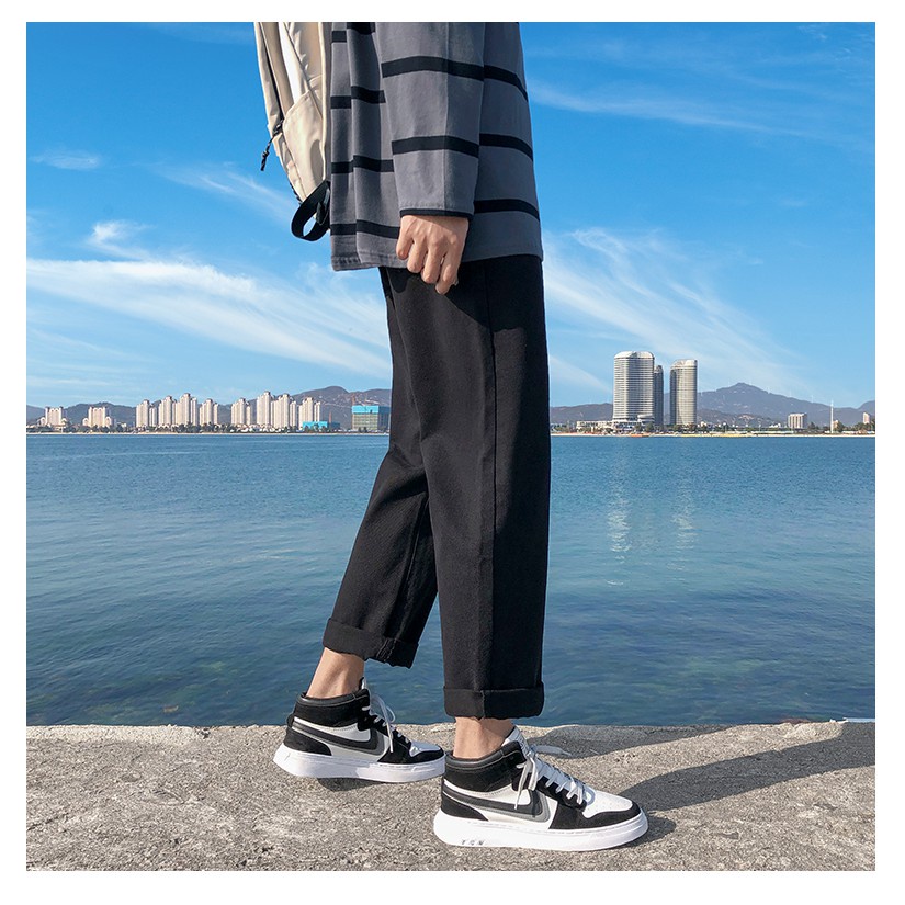 Quần jean ống suông nam nữ , quần baggy unisex dáng rộng Hàn Quốc- OMAN QJ011 | BigBuy360 - bigbuy360.vn