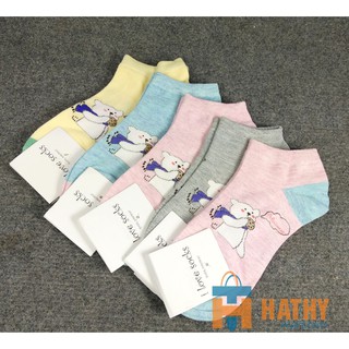 Set 5 Đôi tất trẻ em hình thú I Love Socks