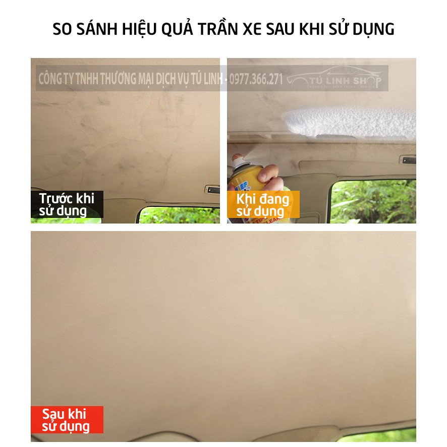 [Mã LIFEAU5SALE giảm 10% đơn 50K] Chai xịt bọt vệ sinh nội thất ô tô Foam Cleaner