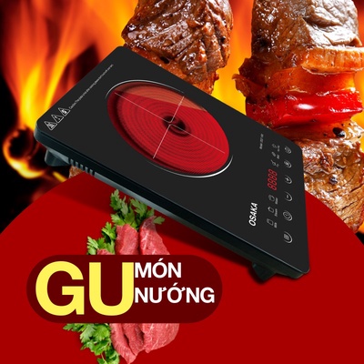 Bếp điện đơn hồng ngoại DQT100 osaka chất lượng bảo hành chính hãng 12 tháng freeship có hỗ trợ xuất vat