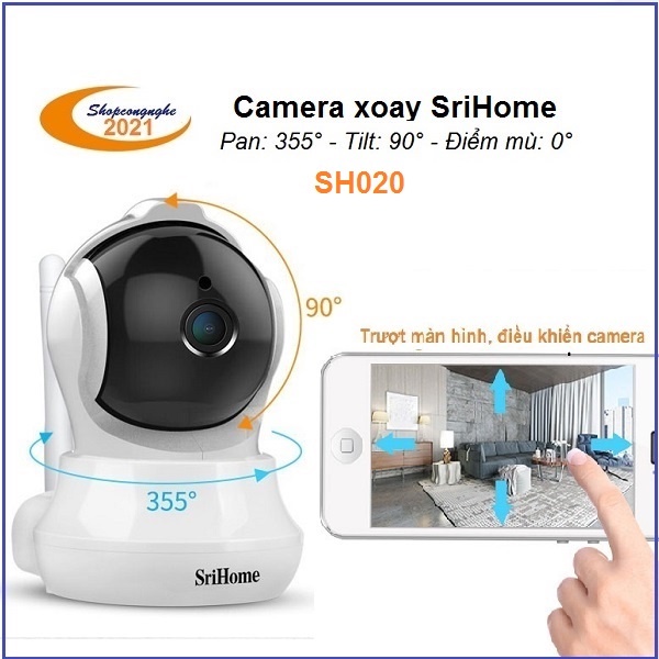 Camera wifi srihome sh020, camera sh020, shopcongnghe_2021