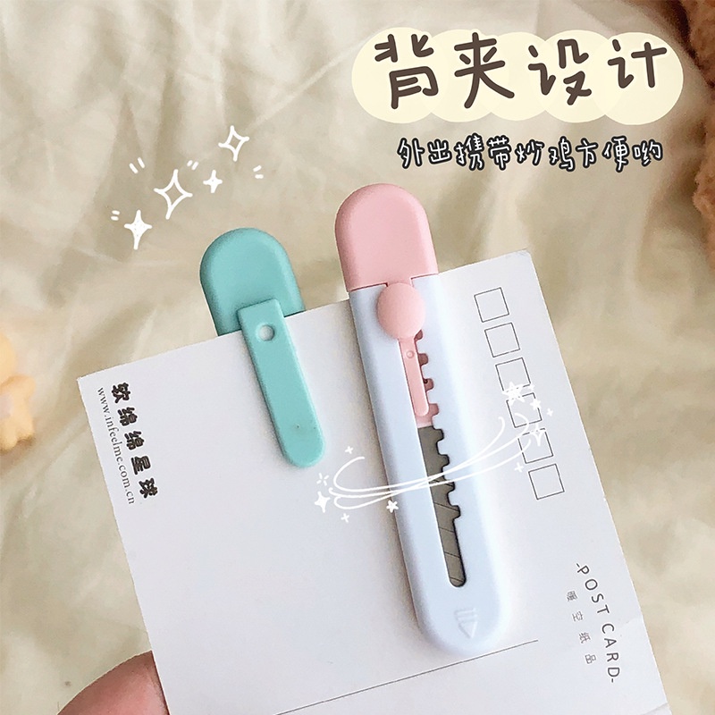 Dao Rọc Giấy Mini Màu Pastel HynBee, Dao Dùng Unbox Màu Dễ Thương