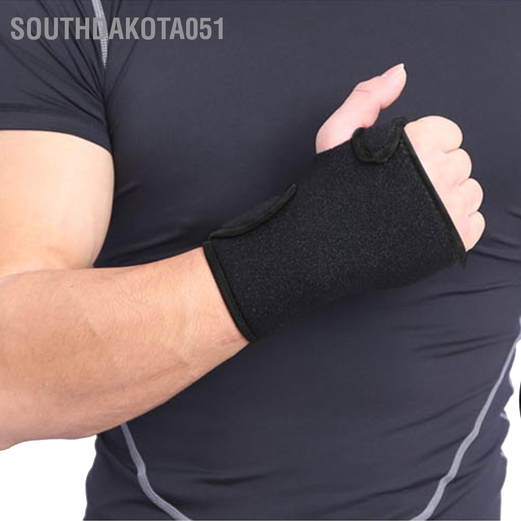 Southdakota051 Thể thao ngoài trời Dây đeo cổ tay Cố định Bảo vệ có thể tháo rời Có điều chỉnh Cổ Tấm thép Hỗ trợ Bọc Palm