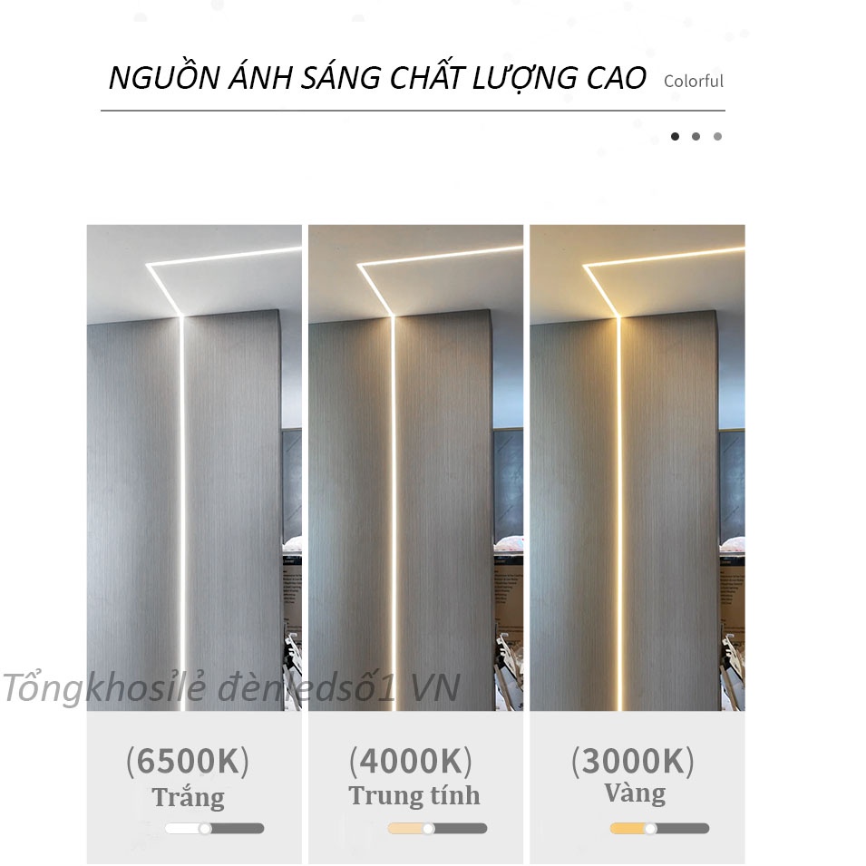 LED DÁN CAO CẤP HẮT TRẦN hiệu ứng nháy đuổi 10M 24V đèn hắt trần siêu sáng