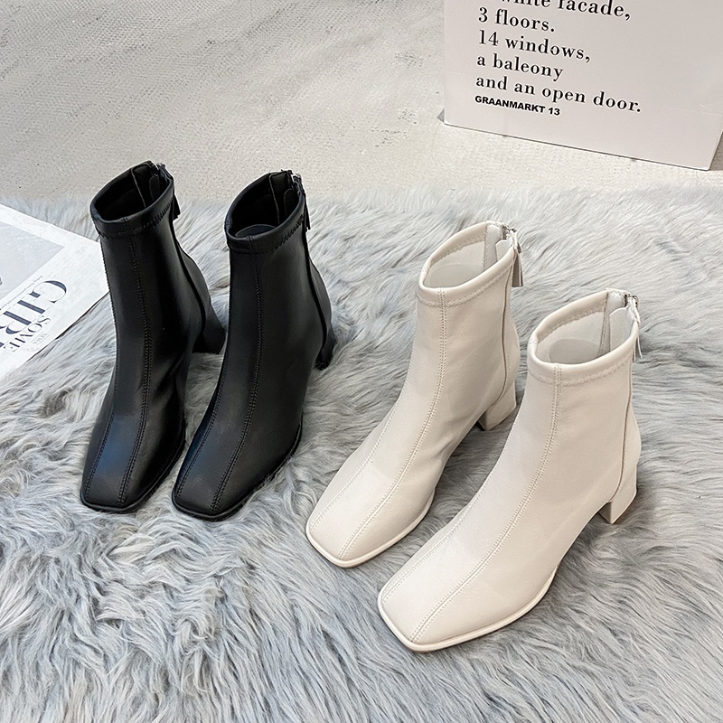 ❄❄ Boot Mũi Vuông 2 Đường May Xéo Cá Tính❄❄