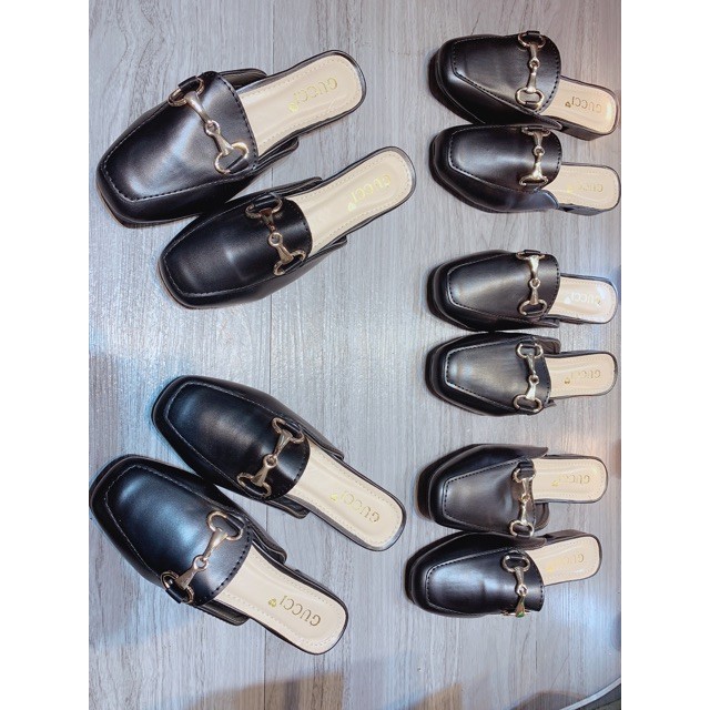 Giày Sục Nữ 💖FREESHIP💖 Dép sục gót 3 phân mũi vuông da mềm KHOÁ NGANG | BigBuy360 - bigbuy360.vn