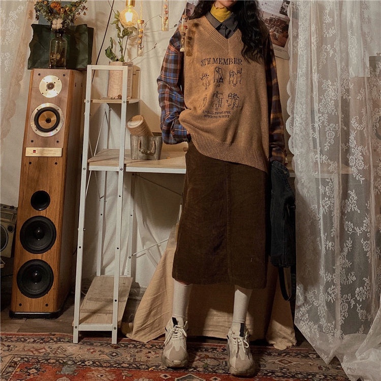 Áo len không tay cổ chữ v thiết kế mới thời trang phong cách Hàn Quốc cho nữ