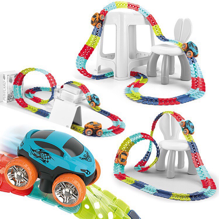 ☘️☘️ ĐỒ CHƠI LẮP RÁP ĐƯỜNG ĐUA Ô TÔ THÔNG MINH CHANGEABLE TRACK VƯỢT MỌI ĐỊA HÌNH KÈM Ô TÔ CHẠY TỰ ĐỘNG CÓ ĐÈN PHÁT SÁNG
