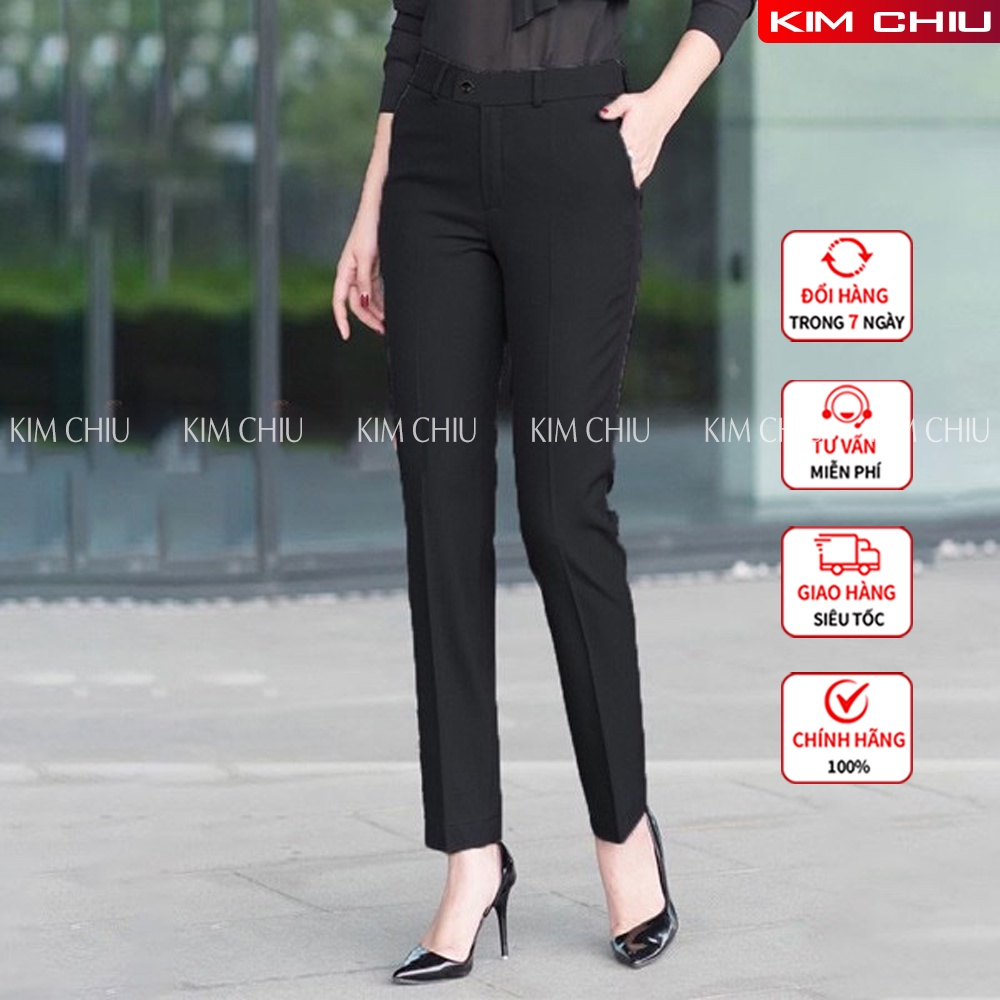 Quần Tây Nữ Công Sở Kim Chiu Cao Cấp Vải Bố, Lưng Vừa Form Ống Đứng, Đẹp Tôn Dáng. HÀNG CHẤT LƯỢNG CAO QMS-05