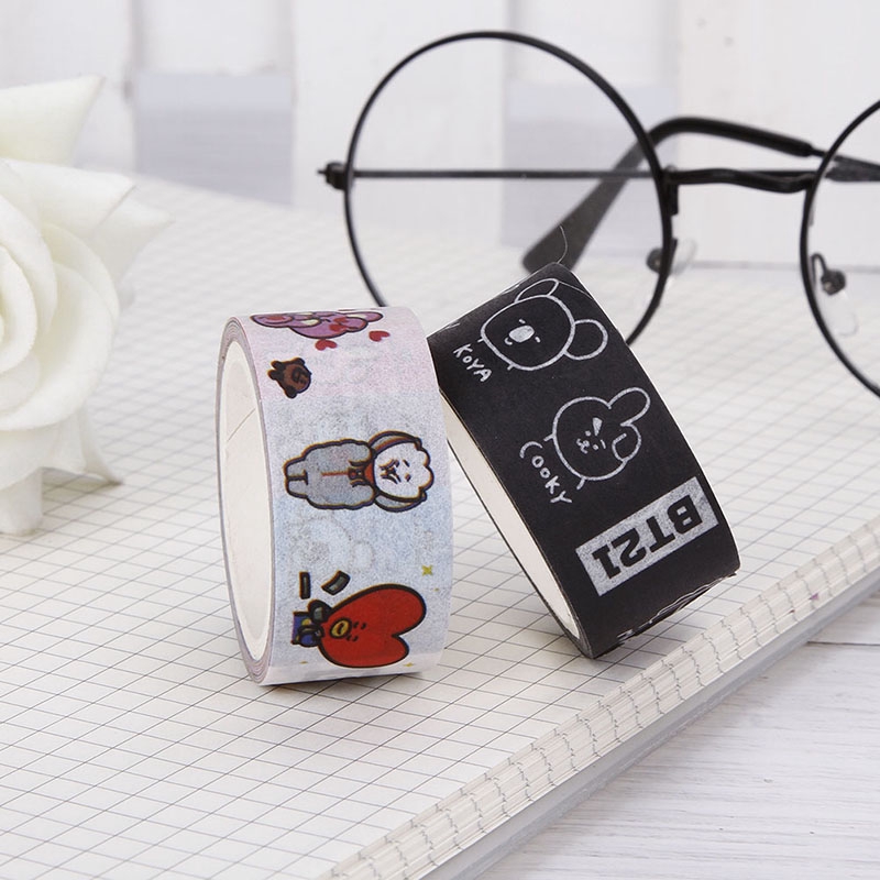 Băng Dính Washi Tape In Họa Tiết Nhóm Nhạc Kpop Bts Twice Wanna One Exo Blackpink Seventeen