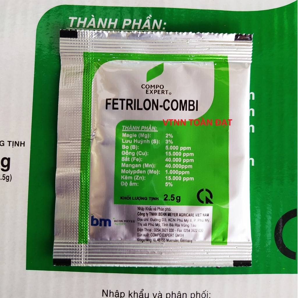 Phân Bón Lá Vi Lượng Fetrilon Combi (2,5gr), Phân bón lá trung vi lượng nhập khẩu châu âu