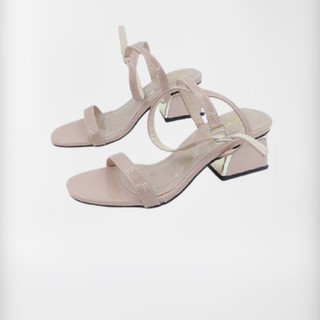 Giày cao gót nữ đế vuông 5cm quai mảnh màu đen,nude mã gbđ