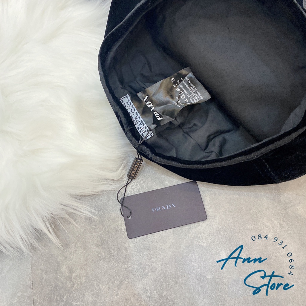 Mũ nồi nhung Chanel/Prada cao cấp, thiết kế thời trang, chất liệu nhung mềm mại, hàng loại 1 full tag