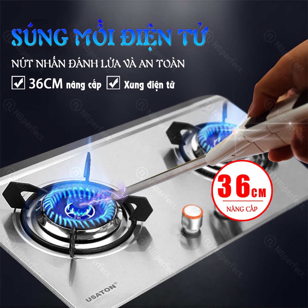 Phụ kiện đánh lửa bếp gas nâng cấp dài 36cm model ZB1568  đánh lửa cực nhạy, chất lượng cao, an toàn hơn