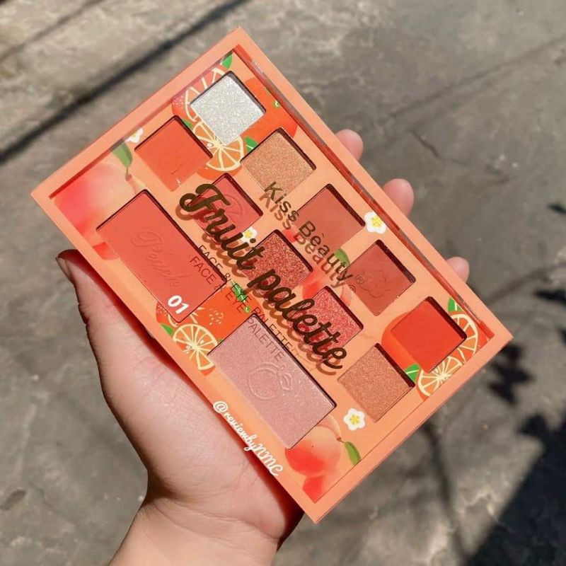 Bảng Phấn Mắt 3in1 KISS BEAUTY Fruit Palette