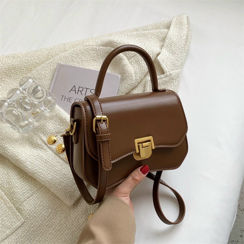 [Hàng Loại 1] Túi xách nữ, Túi đeo chéo CN.K hàng QC khoá gập, chất da trơn bóng mịn (kèm ảnh thật shop chụp)