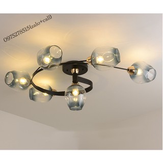 Đèn Thả Trần Chao Thủy Tinh, Hình Xoắn Cung Tên Sử Dụng Để Trang Trí Phòng Ngủ, Phòng Khách,Phòng Bếp, Nhà Hàng...