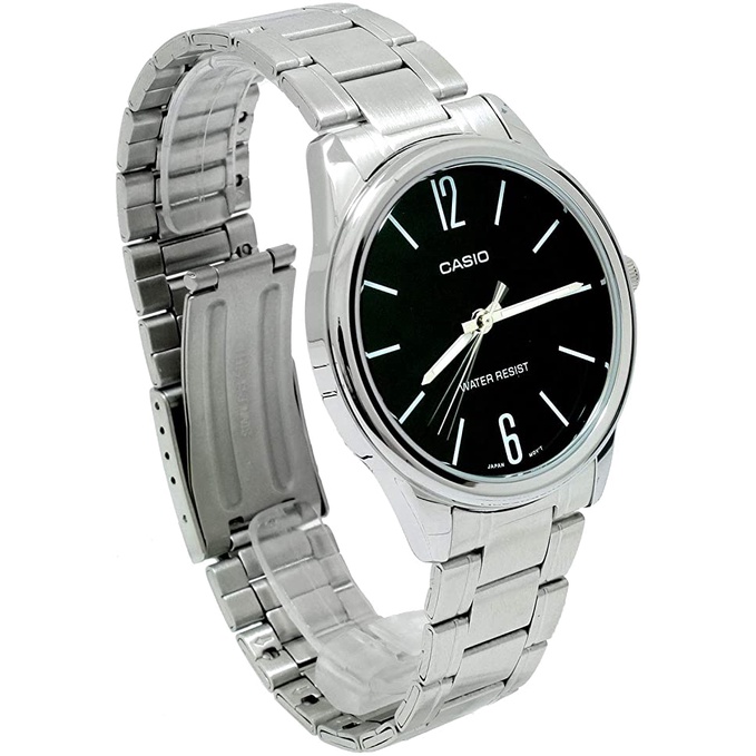 Đồng hồ đôi nam nữ dây kim loại Casio Anh Khuê MTP/LTP V005D-1B